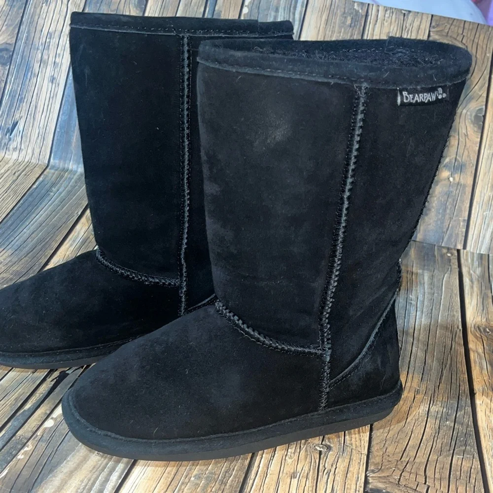 BearPaw Black Suede‎ Tall Boots
